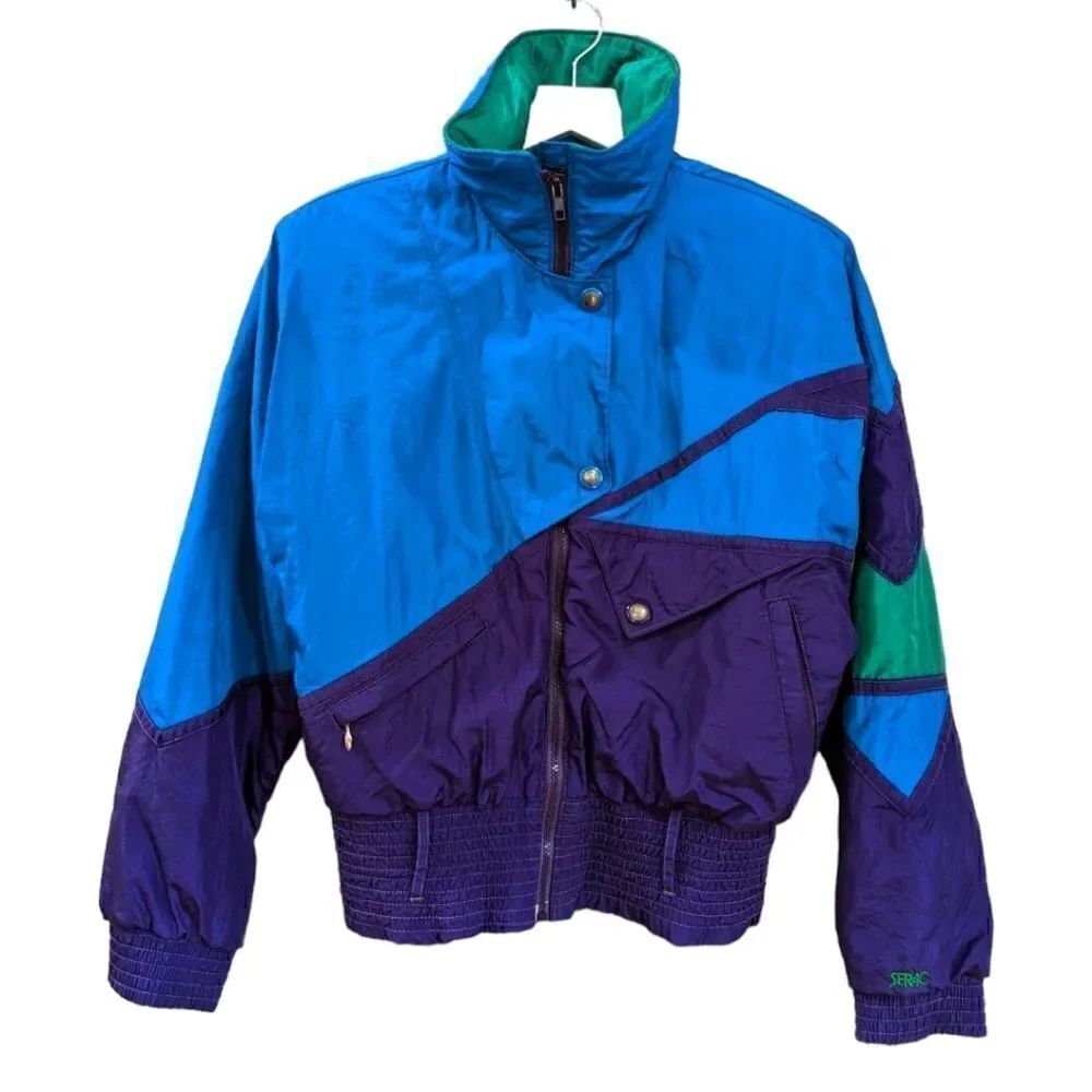 Vintage SERAC U.S.A. Women's Retro Multi Color Thinsulate Ski Snow Jacket Size 8